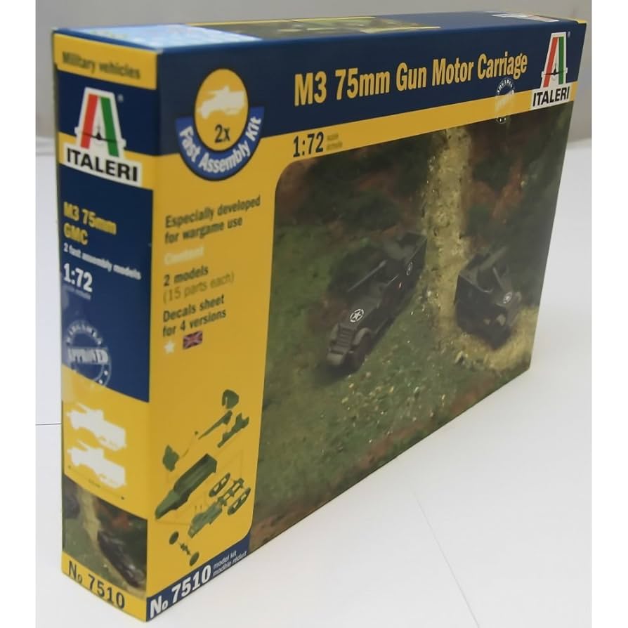 M3❤︎SR Amazon.com: Italeri M3 75mm Half Track (Fast Assembly) Model